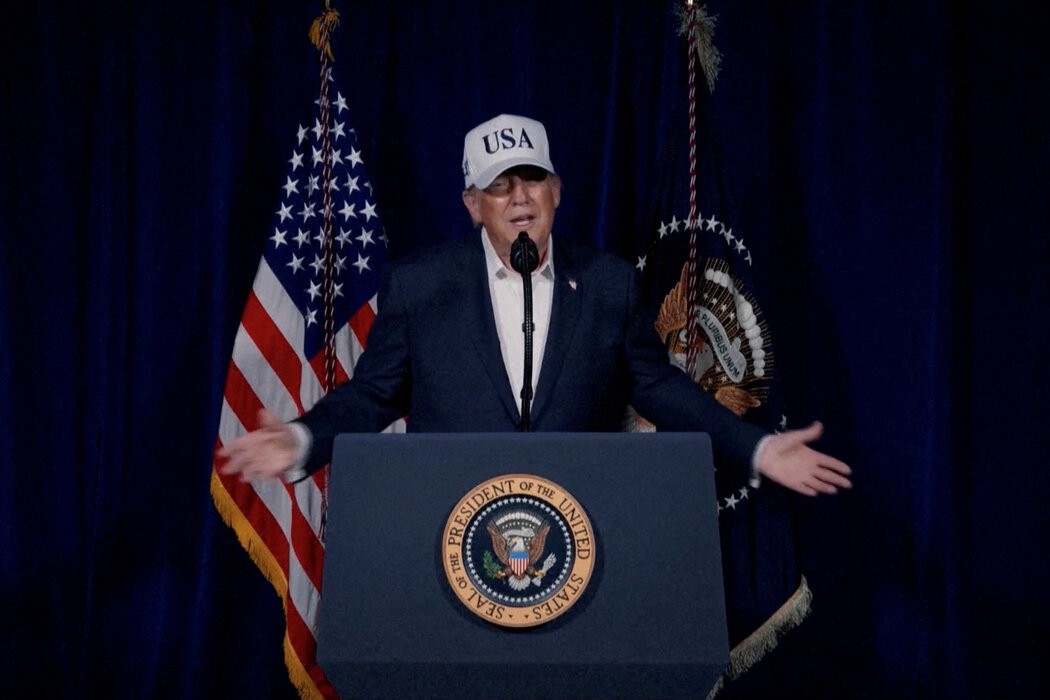 特朗普总统预先录制的视频,列举了对伊朗由来已久的诸多不满。视频截图