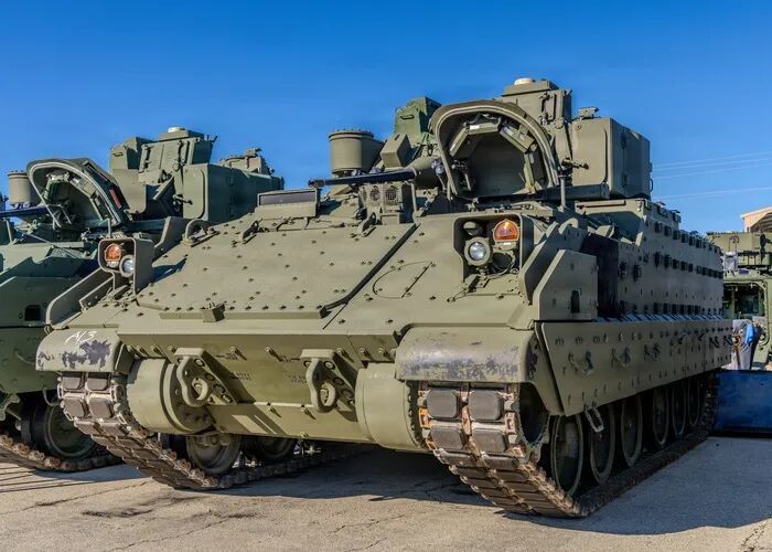 First Team receives new M2A4E1 Bradley Infantry Fighting Vehicles