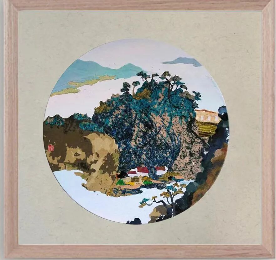 蓝华   布贴画  北碚回龙坝.jpg