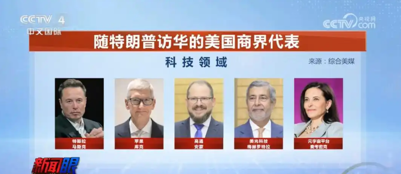 美企高管随特朗普访华_凤凰网