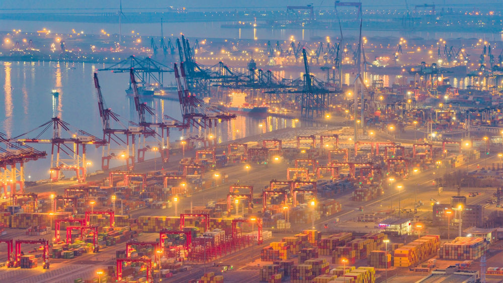 这是2026年3月16日在天津市滨海新区拍摄的天津港（无人机照片）。新华社发（杜鹏辉摄）