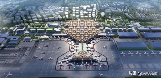 深圳机场东站项目全景效果图 图源 / 中铁建工集团