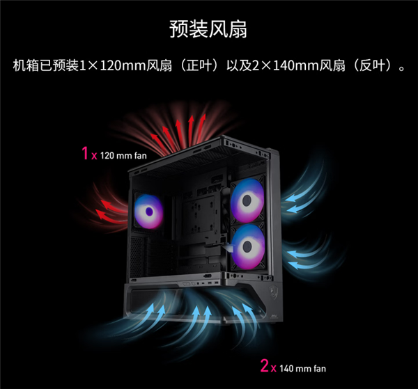 569元起！微星MPG VIXTA 300 PZ颜值版机箱开售：搭载L型曲面全景玻璃