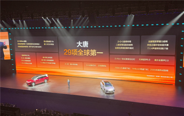 续航950km！比亚迪大唐首发亮相：全球纯电大型SUV续航第一