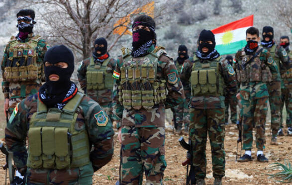 位于伊拉克北部的库尔德武装人员 以色列媒体