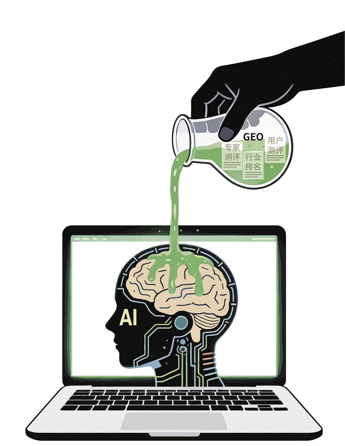 给AI“投毒”已经成为一种隐蔽的产业链（概念图）。