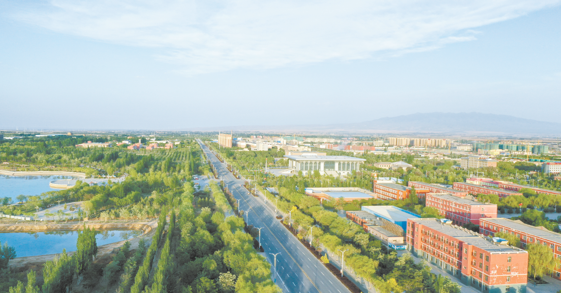 红寺堡区城市景观。（受访者供图）