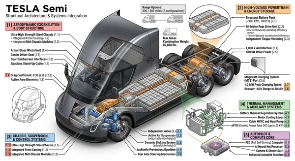 特斯拉Semi电动重卡迎量产落地 年内开启规模化交付