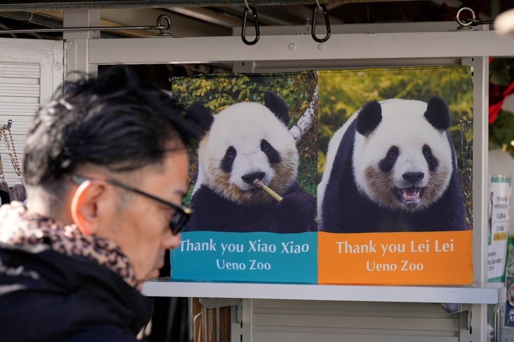 上野动物园的海报上写着:“谢谢你晓晓!”“谢谢你蕾蕾!”