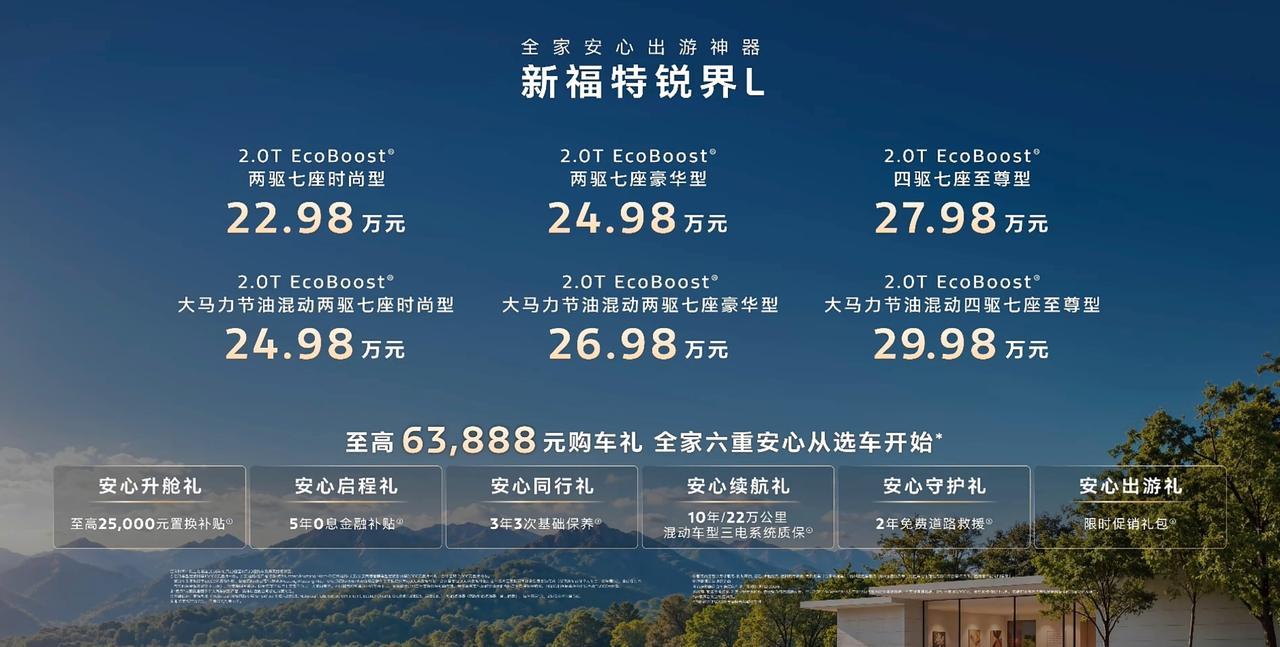 福特锐界L上市！卖22.98-29.98万如何? 2027款锐界L上