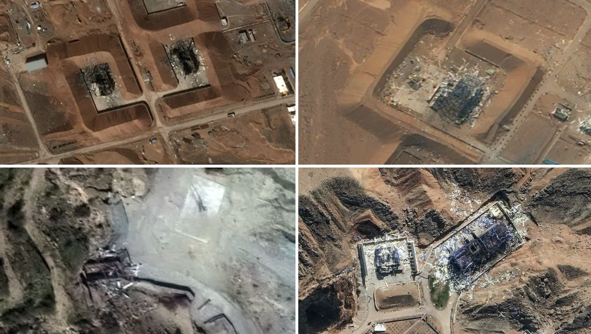 美军摧毁的伊朗导弹基地的地面目标社交媒体