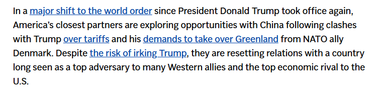 全球媒体聚焦|美媒：美国盟友们密集访华 正在重塑对华关系