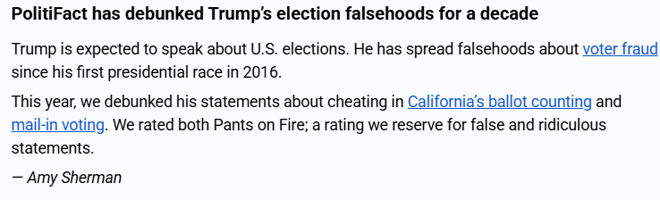 PolitiFact评级截图