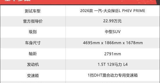 探岳L PHEV深度测评：一汽大众这次能否解决续航焦虑？揭开新车真实表现-有驾