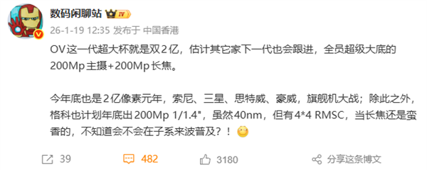 微博发图不再压缩!vivo率先支持2亿像素高清直发 适配机型出炉