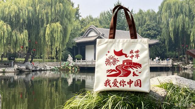 ▲王羲之故居&middot;爱国主题帆布包拓印