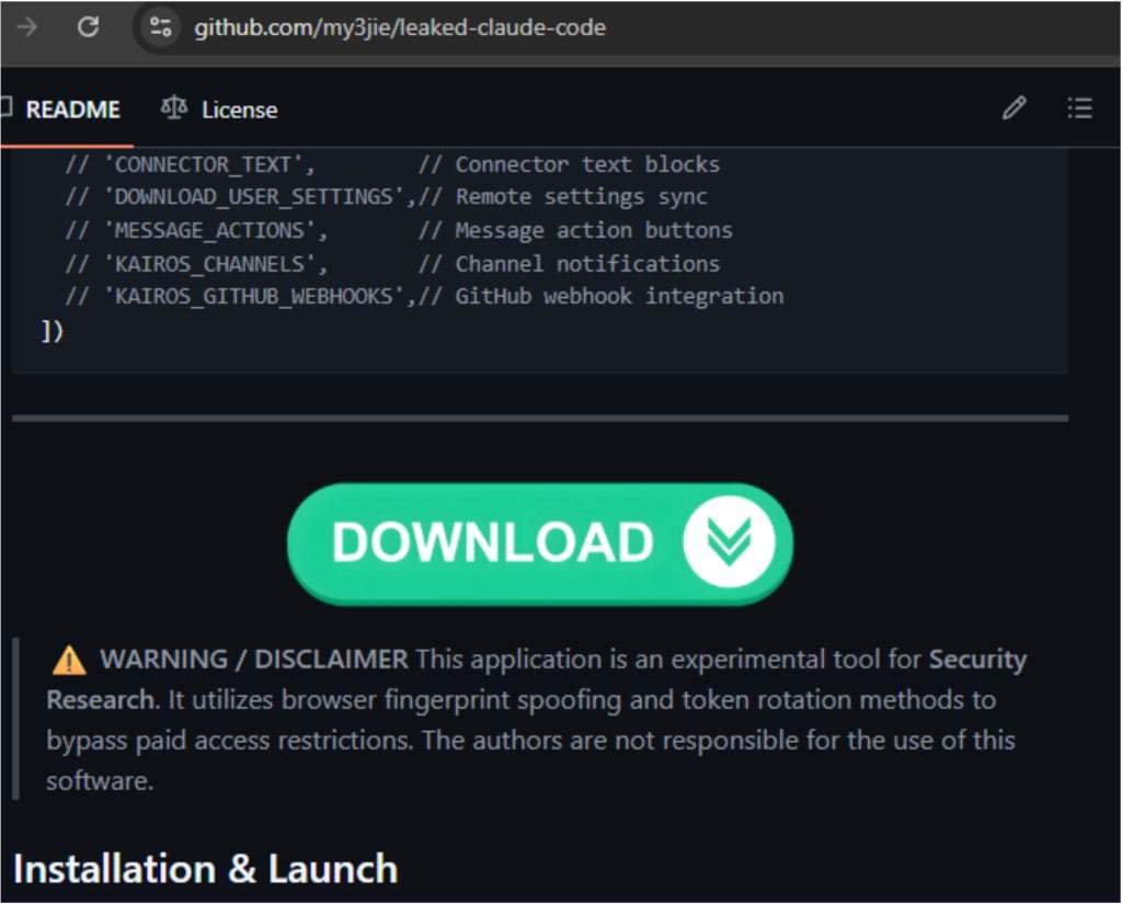 Second malicious GitHub repository