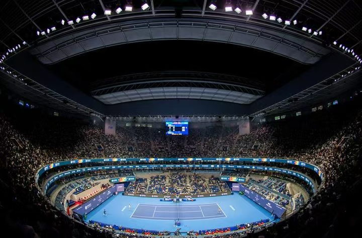 2025年9月27日,在北京举行的2025中国网球公开赛现场(新华社记者 胡竞文 摄)