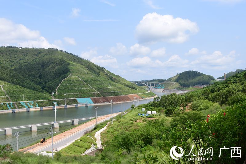 平陆运河两岸绿意葱茏。人民网 庞惠文摄