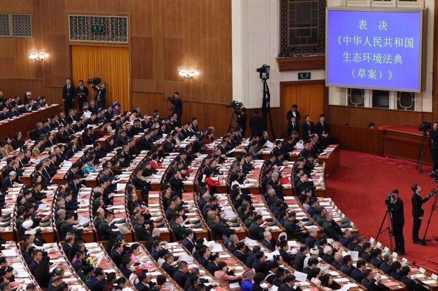2026年3月12日,第十四届全国人民代表大会第四次会议在北京人民大会堂举行闭幕会。新华社记者 金立旺 摄