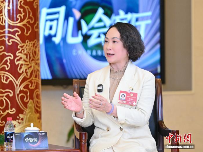 2026年全国两会期间，全国政协委员曾瀞漪做客中国新闻网“同心会客厅”。李太源 摄