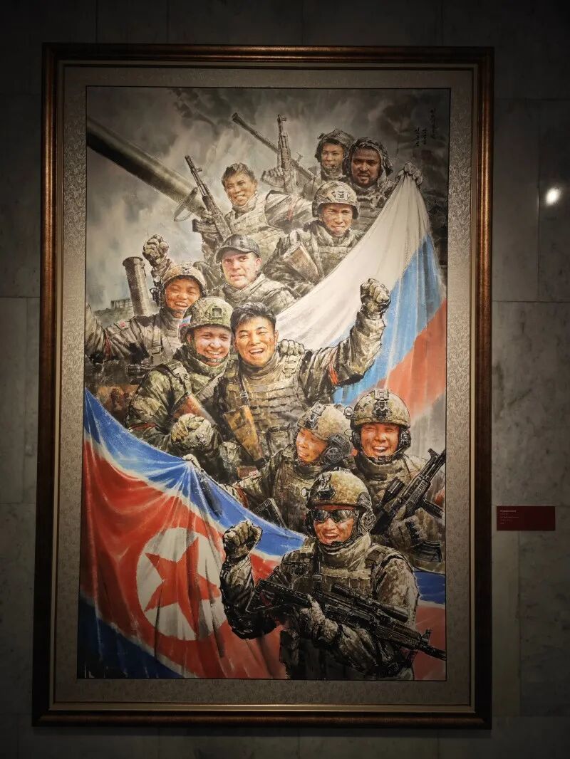 《肩并肩》特展中的绘画作品《在同一个战壕》