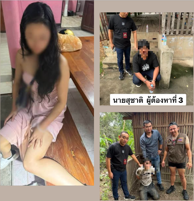 ▲受害人（左图）奋力反抗并最终获救；警方随后逮捕本案的两名在逃嫌疑人