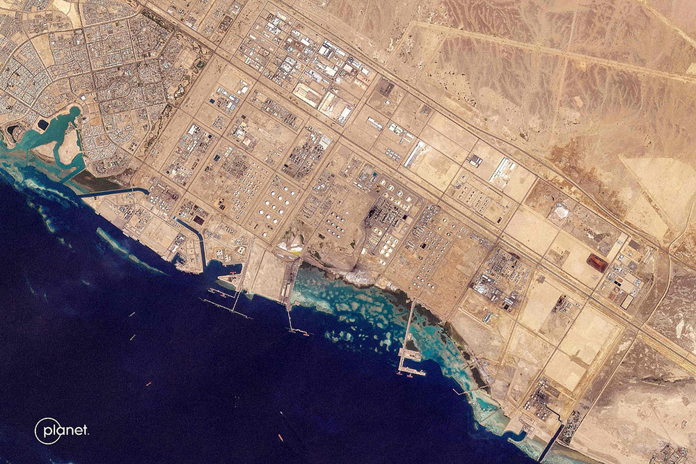 2026年3月4日,沙特阿拉伯延布的石油基础设施。