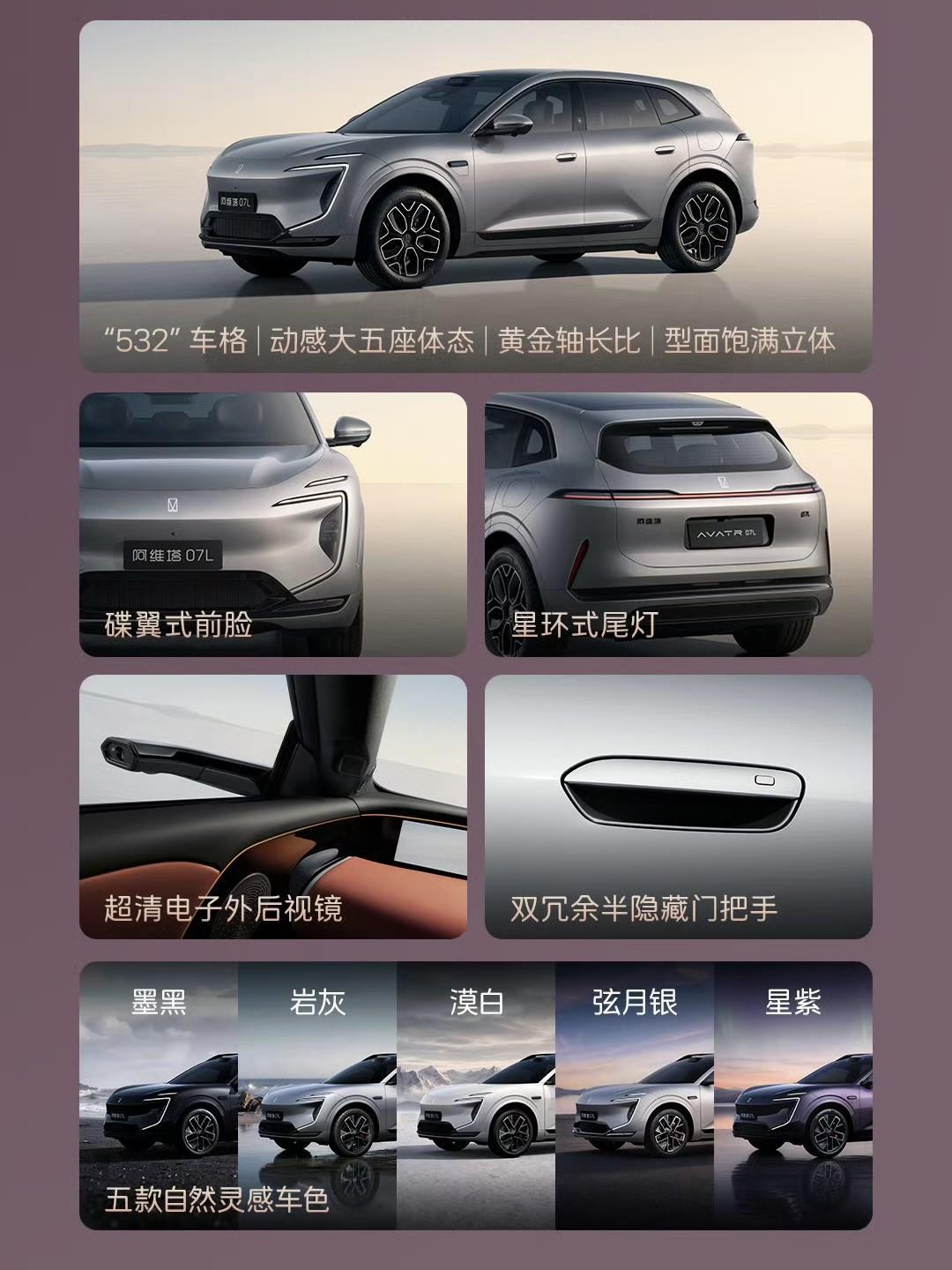 阿维塔07LMax版上市！卖21.59万香不? 阿维塔07L新增了个