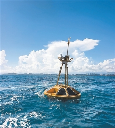 海洋生态监测浮标。