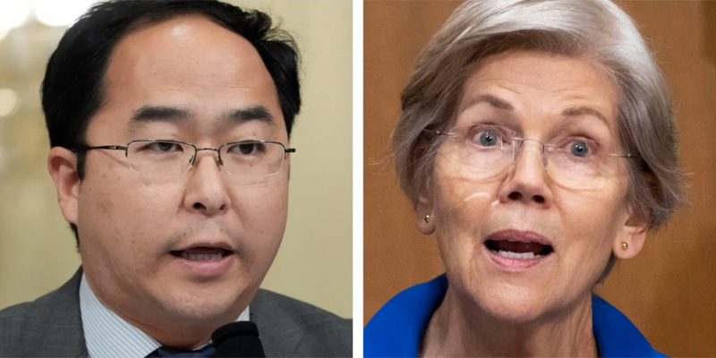 安迪·金(左)和伊丽莎白·沃伦 资料图