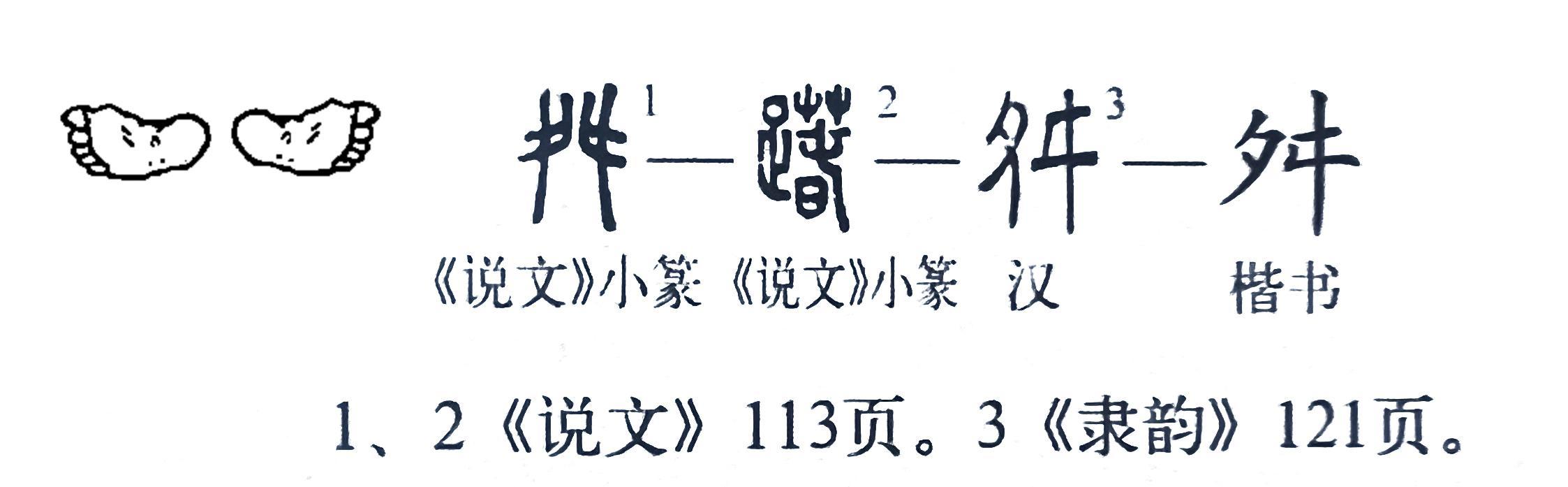 舛的字形演变