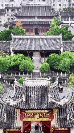俯瞰桐城文庙。人民网记者 郭昊摄