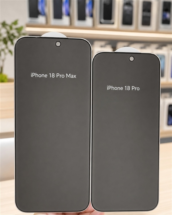 苹果史上颜值巅峰!iPhone 18 Pro/Pro Max贴膜新鲜出炉:边框更窄了