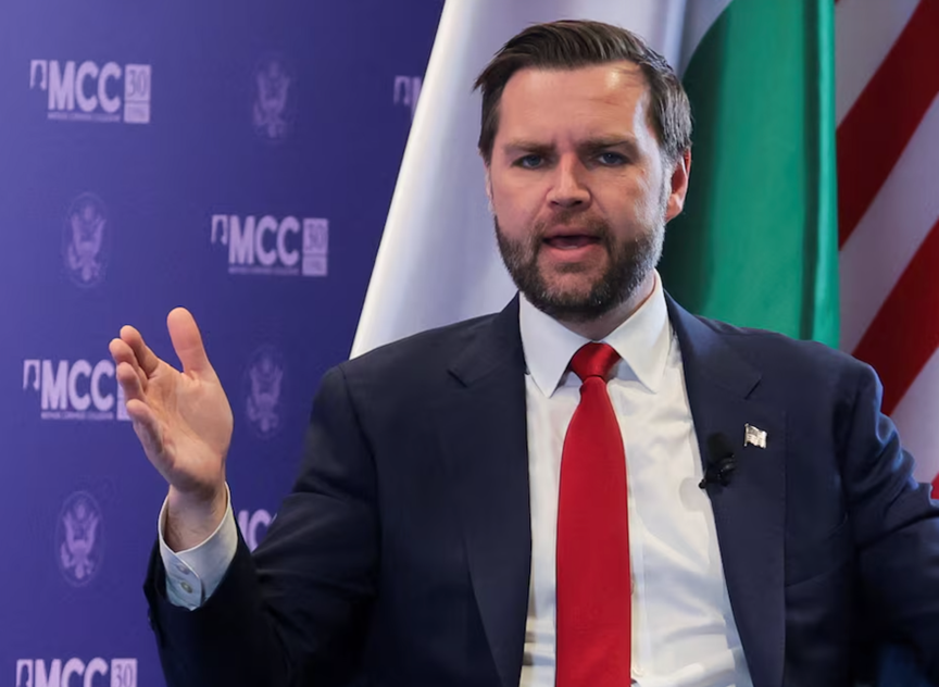 ◆4月8日，万斯就伊朗问题发表看法。（图源：路透社）