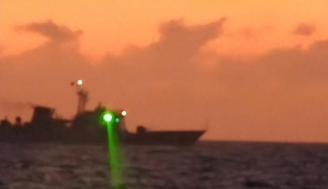 2023月,菲方炒作中方采用所谓“激光照射”开展南海执法的活动。(来源:菲律宾武装部队社交帐号)