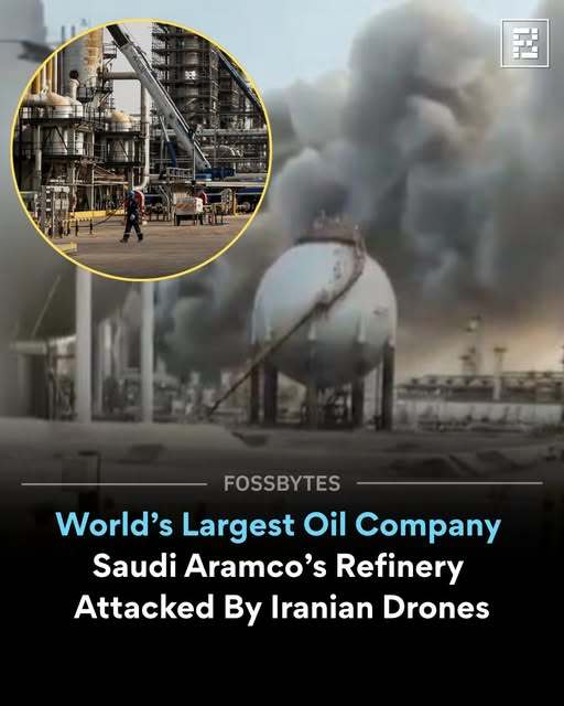 沙特炼油厂遭到伊朗无人机打击