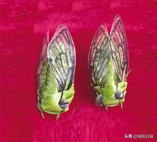 草编蝉栩栩如生
