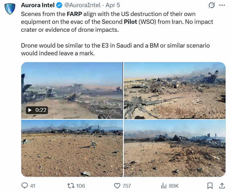 网传美军战机被摧毁现场照。