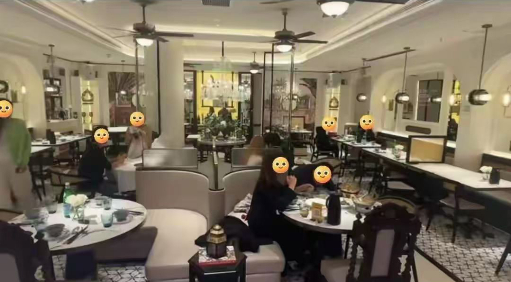 餐厅直播截图。来源:网络