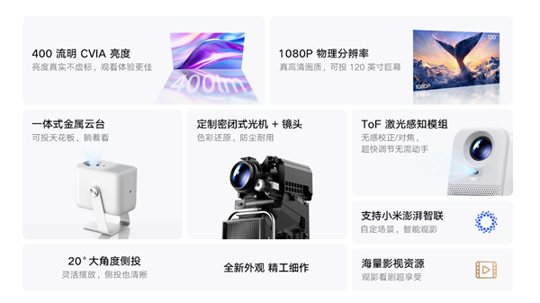 999元 REDMI投影仪5发布:1080P、360°调节躺着也能看
