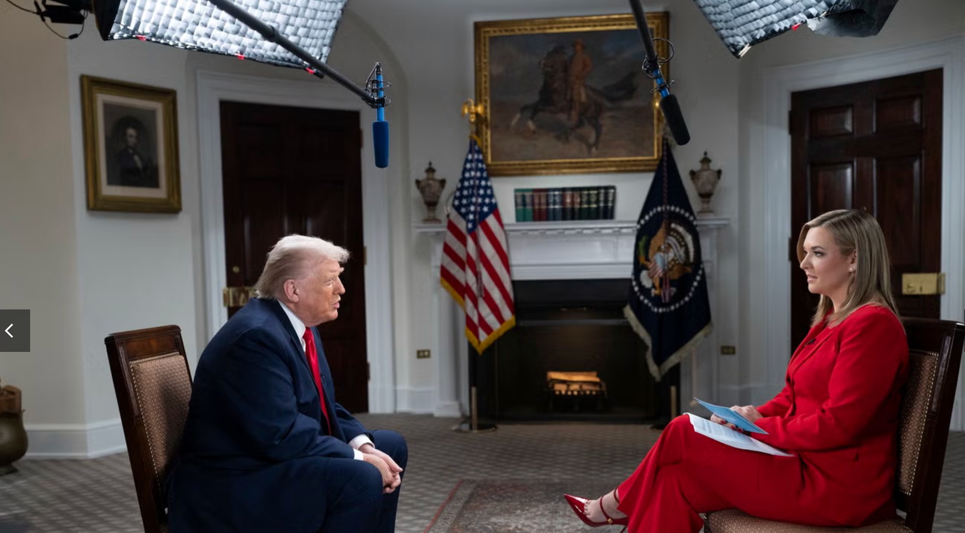 ▲特朗普在接受美国一档电视节目采访时承认在委内瑞拉使用声波武器