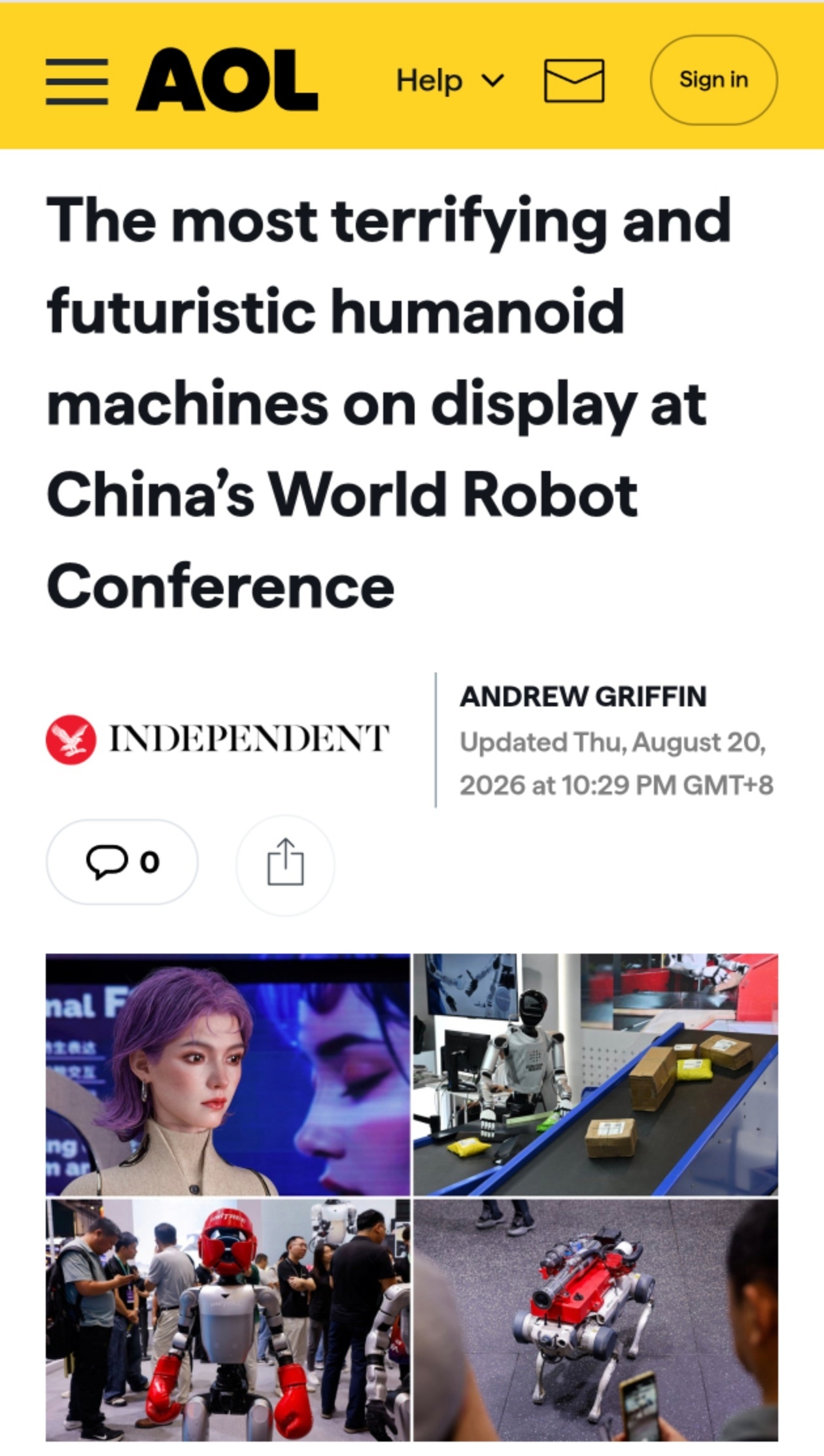 《独立报》报道截图
