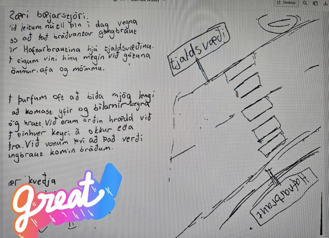 小朋友的手绘信/受访者提供