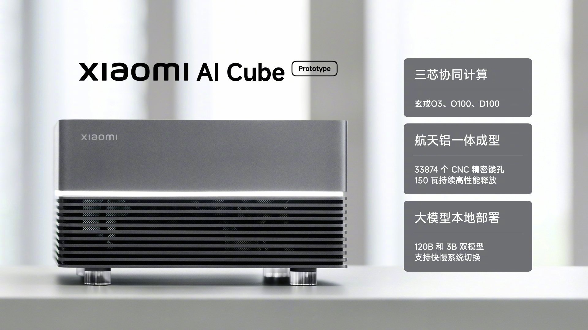 Xiaomi AI Cube Prototype mostrato durante la conferenza XRING del 24 agosto 2026