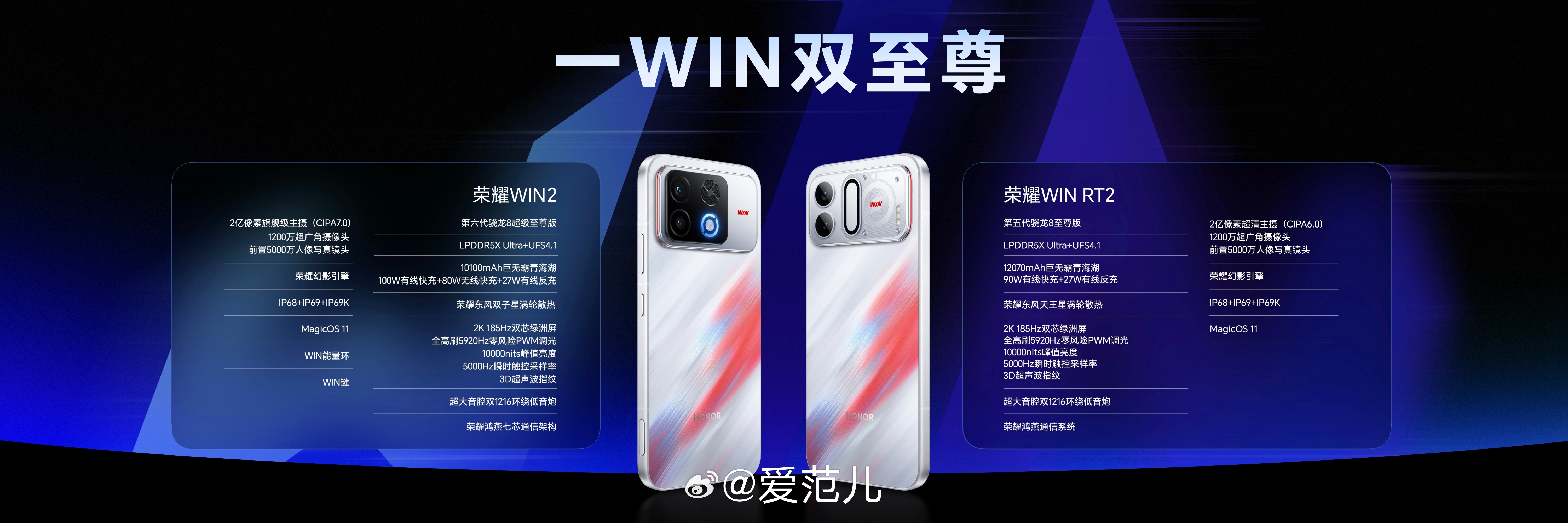 刚刚,荣耀发布了 WIN2 和 WIN RT2 系列手机,荣耀 WI
