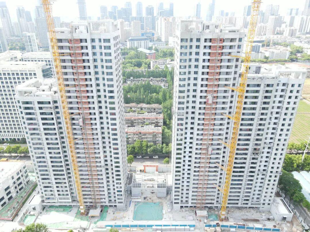 湖北大学危旧房改造项目（南区）施工现场。中城公司 供图