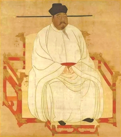 《宋代帝后像》中宋太祖赵匡胤的龙椅