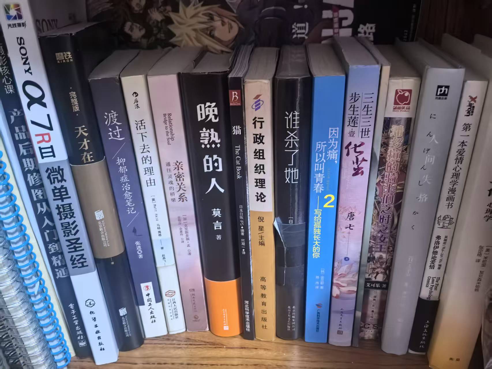 △黄汶雯的书架。