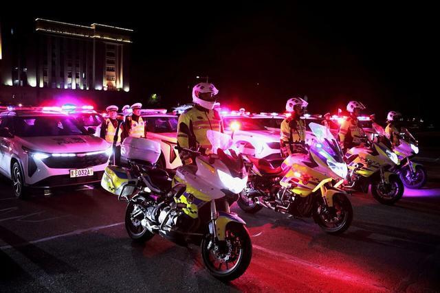 “百车千警大巡控”专项行动启动仪式现场。受访单位供图